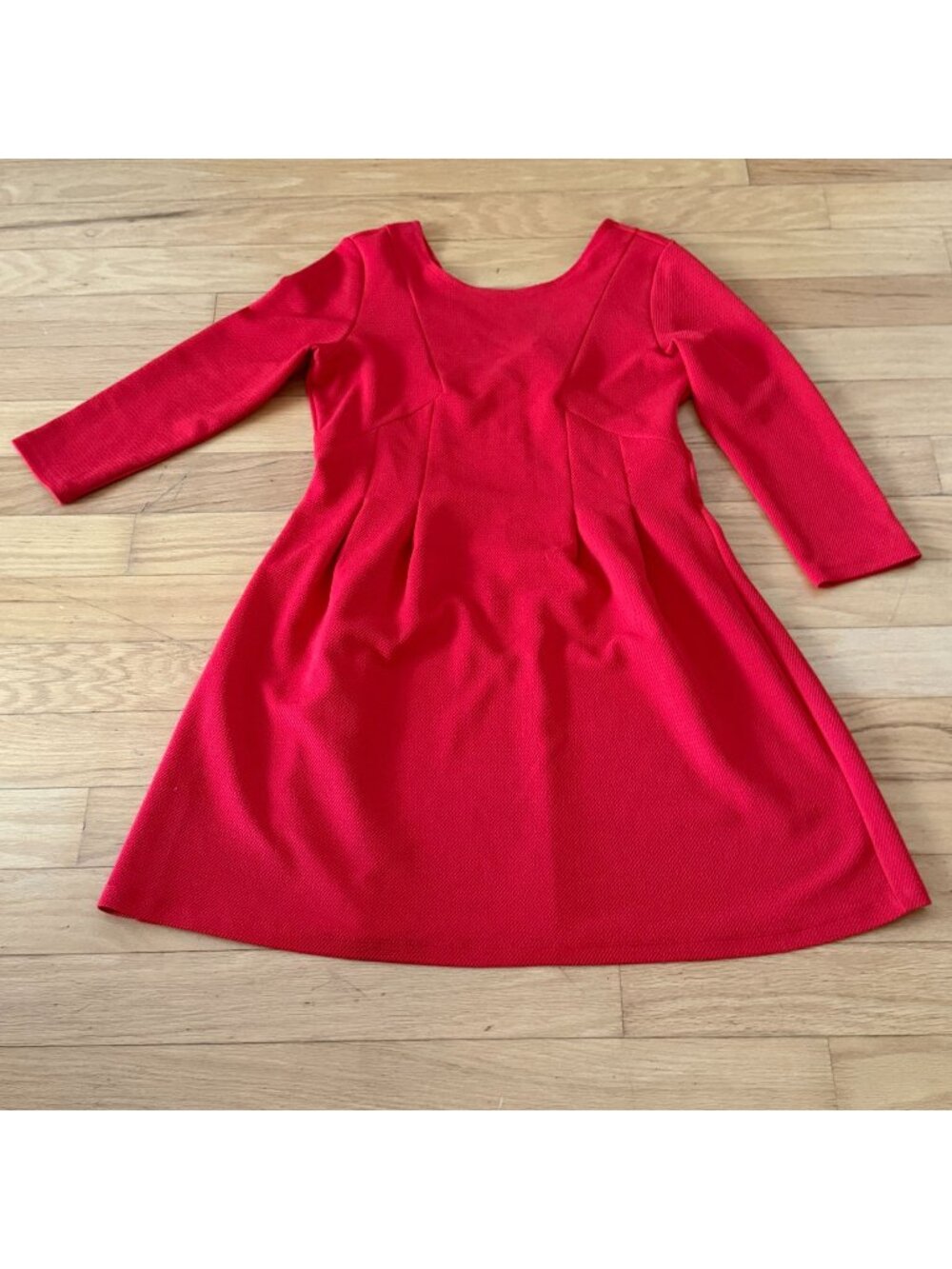 Pimkie Collection Women's Medium Red Long Sleeve Back V Dress